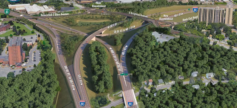 NYSDOT planned I-81/I-481 redesign