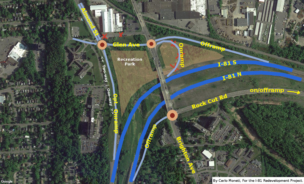 Rendering of proposed I-81/I-481 redesign